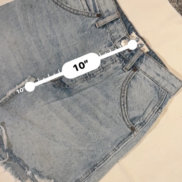Free People “Brea” Women’s High Waist Cut Off Button-fly Denim Skirt 24R - Picture 6 of 13